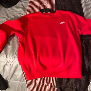 Nike Club crew neck sweat in red